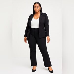 Good American Black Slim Fit Pants  Women’s Stretch Workwear TrousersSize 18